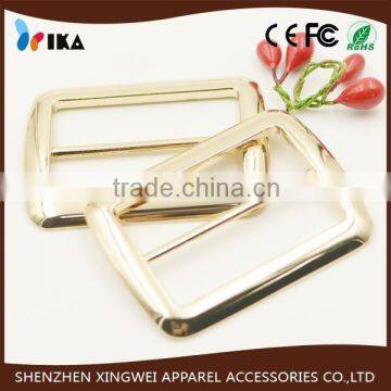 square metal zinc alloy ring adjustable buckle for bag