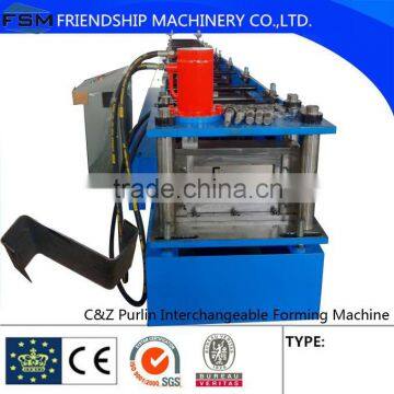 Automatic High Speed Z Purlin Roll Forming Machine For C purlin Steel Structure