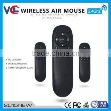 Shenzhen ISO factory Flying Air Mouse Remote Control 2.4G Wireless Keyboard