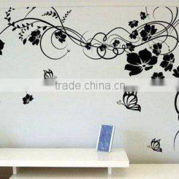 width200*high130cm 1 set stylish vine&butterflies wall sticker JPsticker001