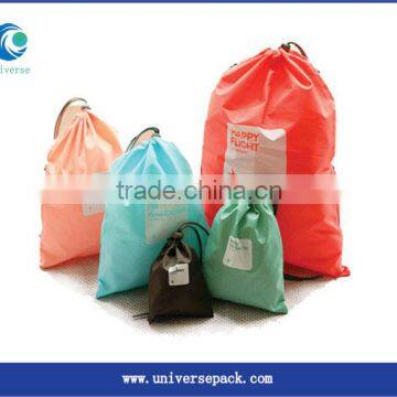 Promotional nylon laundry gifts drawstring bag