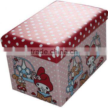 Cute Children PVC Printing Foldable Storage Bench