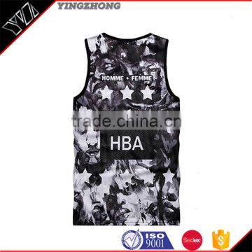 Yingzhong garment 2016 New summer full over sublimation printed vest