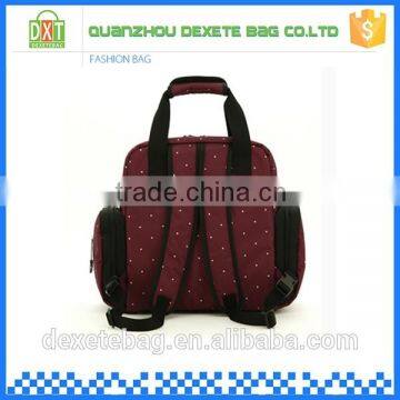 Polyester Backpack Dark Red Baby Boy Diaper Bag photo-4