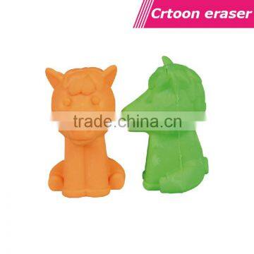 3D cute animal shaped eraser pencil top eraser