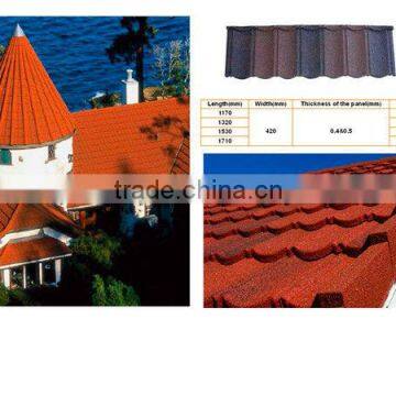 2013 hot sale! Best material JCX -Stone coated metal roof tile making machine