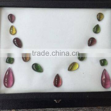 Natural Multi Color Loose Gemstone Cabs Tourmaline Cabochon