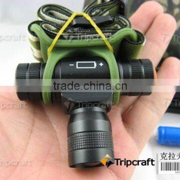 Q5 300LM LED 3 Mode Zoomable Headlight Torch Light Head Lamp With Bag Wholesale