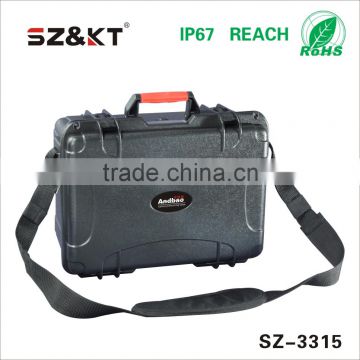 Plastic waterproof equipment case with wheels