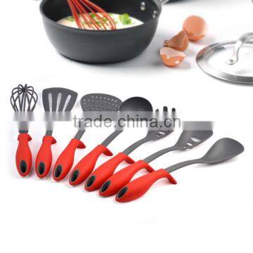 7-Piece FDA LFGB Nylon Cooking Utensils Sets With TPR Handle OEM & ODM Kitchen Tool Gadgets