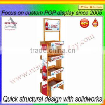 POP MDF with oil paint display rack for beverage