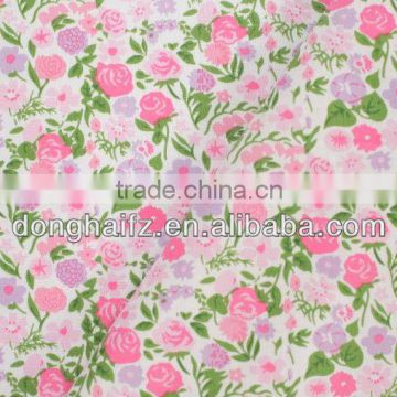 pink color floral cotton fabric roll