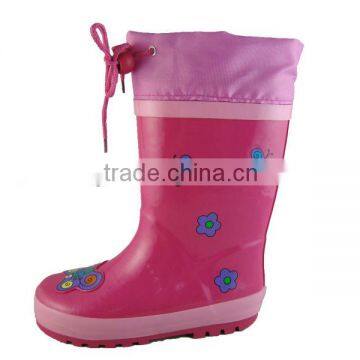 Pink stereoscopic butterfly carton kid summer rain boots