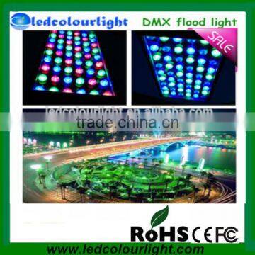 CE RoHS DMX waterproof led flood light for outdoor lighting IP65 full color
