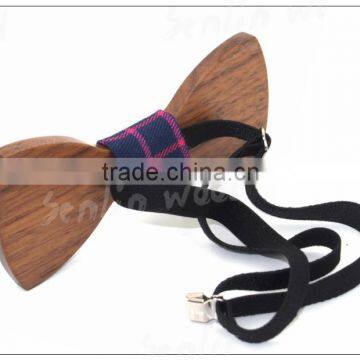 Fashion Handmade Natural Wooden Bow Tie photo-3