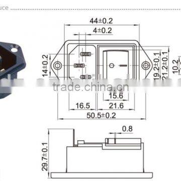 Wall Power Socket With Fuse Holder,DC Jack and Plug Manufacturer With RCA Male Connector photo-6