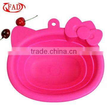 Food Grade Silicone Storage Basket, Hello Kitty Shaped