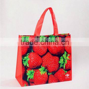 Alibaba China promotional laminated non woven strawberry shopping bag,fruiting shopping bag