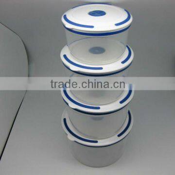 plastic 5 set circular food container food storage