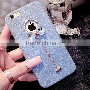 Bowknot Glitter Cases for IPhone 6 6s Soft Silicone Cover Case With Bling Bling Diamond Cover for IPhone 5 5s 6 6s Plus