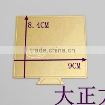 large square Golden Paper Cake board with different size 9*8.4 cm