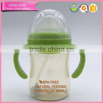 Infant health product material PPSU wide neck 8OZ baby bottle with nipple