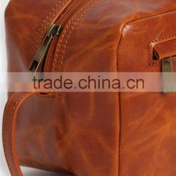 Boshiho Customized Logo Leather Wash Bag photo-3