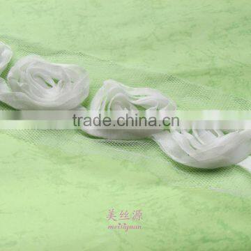 Wholesale red shabby rose trims for decoration