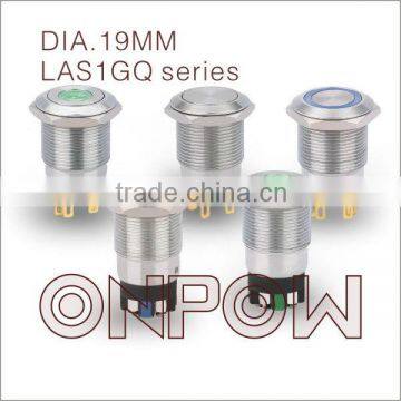 ONPOW waterproof pushbutton(LAS1-GQ,19mm,IP65,IP67,CE,ROHS,REECH)