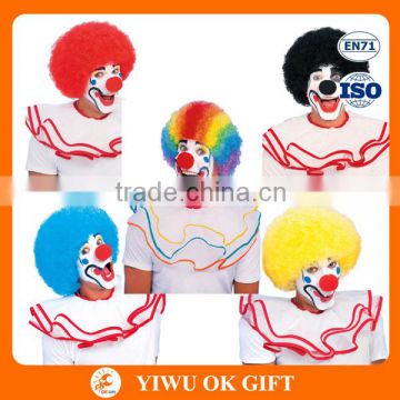 Carnival Funky Curly Masquerade Party Rainbow Clown Afro Wig