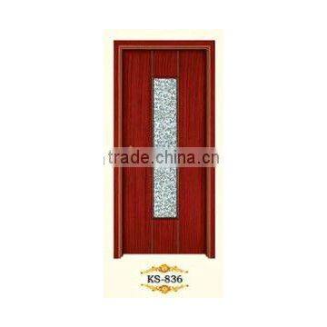 solid wooden door with glass