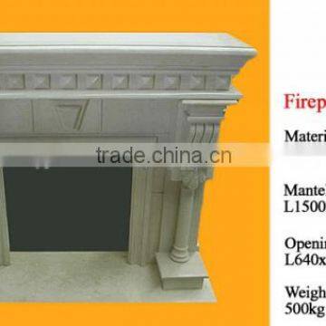 Modern Square Marble Fireplace