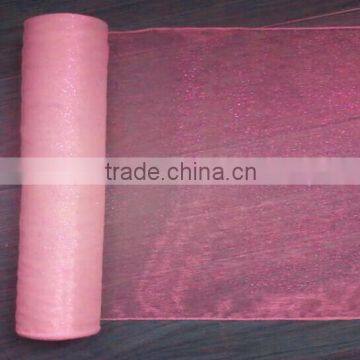 Polyester snow organza table runner for hoel banquet and wedding event