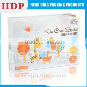 logo printed blanket packaging box with handle