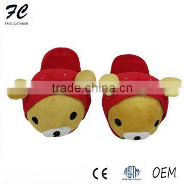 2016 Cute top quality plush slipper bear slipper