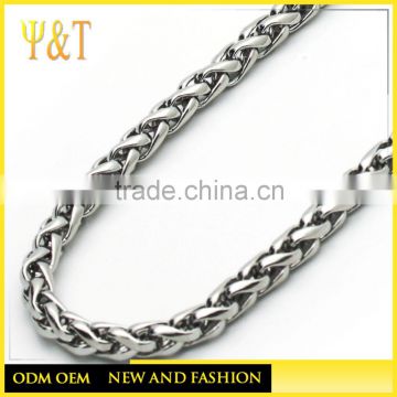 Fashion Stainless Steel Long Wheat Braided Chains Necklaces,Fashion End Dollar ChainsJewelry Necklaces(SC-007)