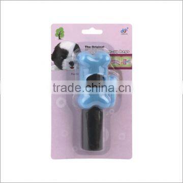 Plastic dog dispenser +2rolls waste bags pet garbage bags with case dog black poop bag with holder