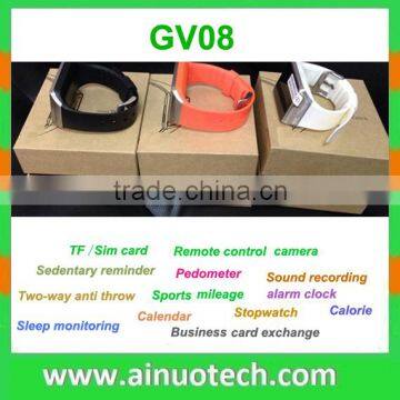 High Quality 1.54" Android Smart Watch Bluetooth Synchro Phone MTK6260A GV08 Wrist Watch Phone with Sim Card A9 V9 DZ09 GV30