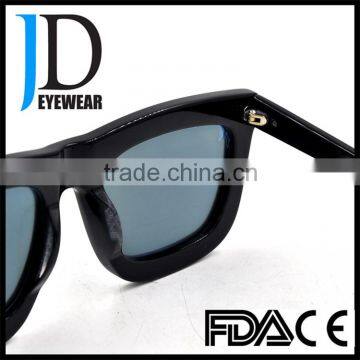 2016 High Polish Black Frame Rectangle Anti-reflection Coated Sunglass in Uae