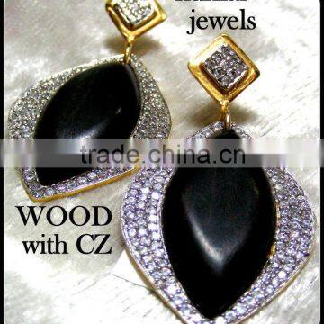 Black Wood Earring