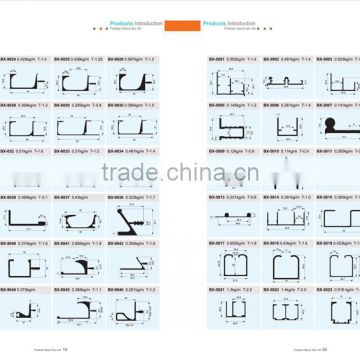 6063 Aluminum extrusion profile for sliding door,names of aluminum profiles