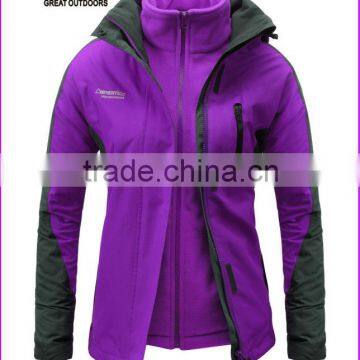 2014 new fashion hard shell women ski clothing