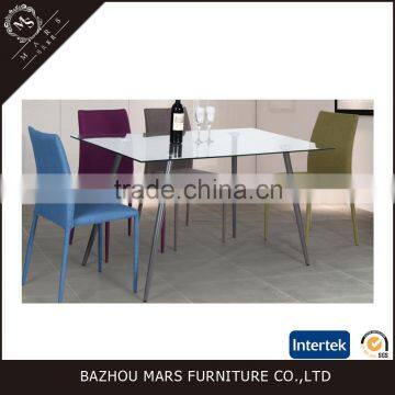 Hot Sale Cheap Clear Glass Dining Table 4 Chairs Set photo-2