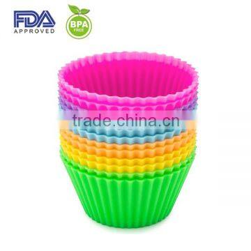Jumbo Silicone Baking Cups /Muffin Liners in Storage Container photo-2