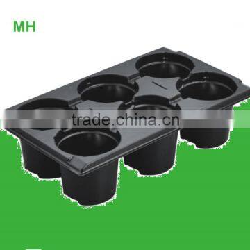 6 Cell Plastic PS Biodegradable Seed Tray Cell Plug Tray