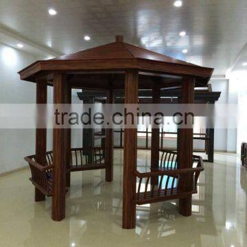 Chinese made Aluminium pergola profiles wood effect pergola