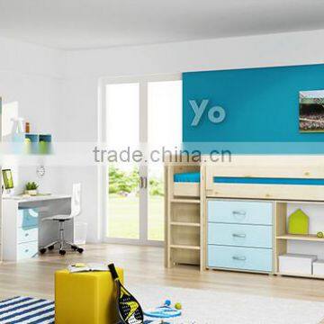 Hot Selling Children Bed New Design Solid Wood Material Kids Bunk Bed