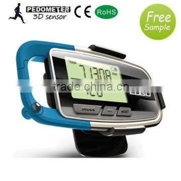 calorie and 7 days memory 3d sensor multifunction pedometer