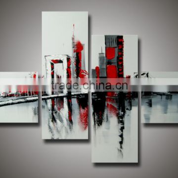 wall decor handpainted group building painting