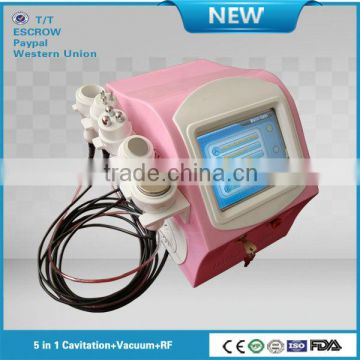 CE approved 5 IN 1 ultrasonic liposuction cavitation slimming with Vacuum RF (Low price)